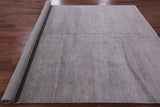 Grey Savannah Grass Handmade Wool & Silk Rug - 8' 1" X 9' 10" - Golden Nile