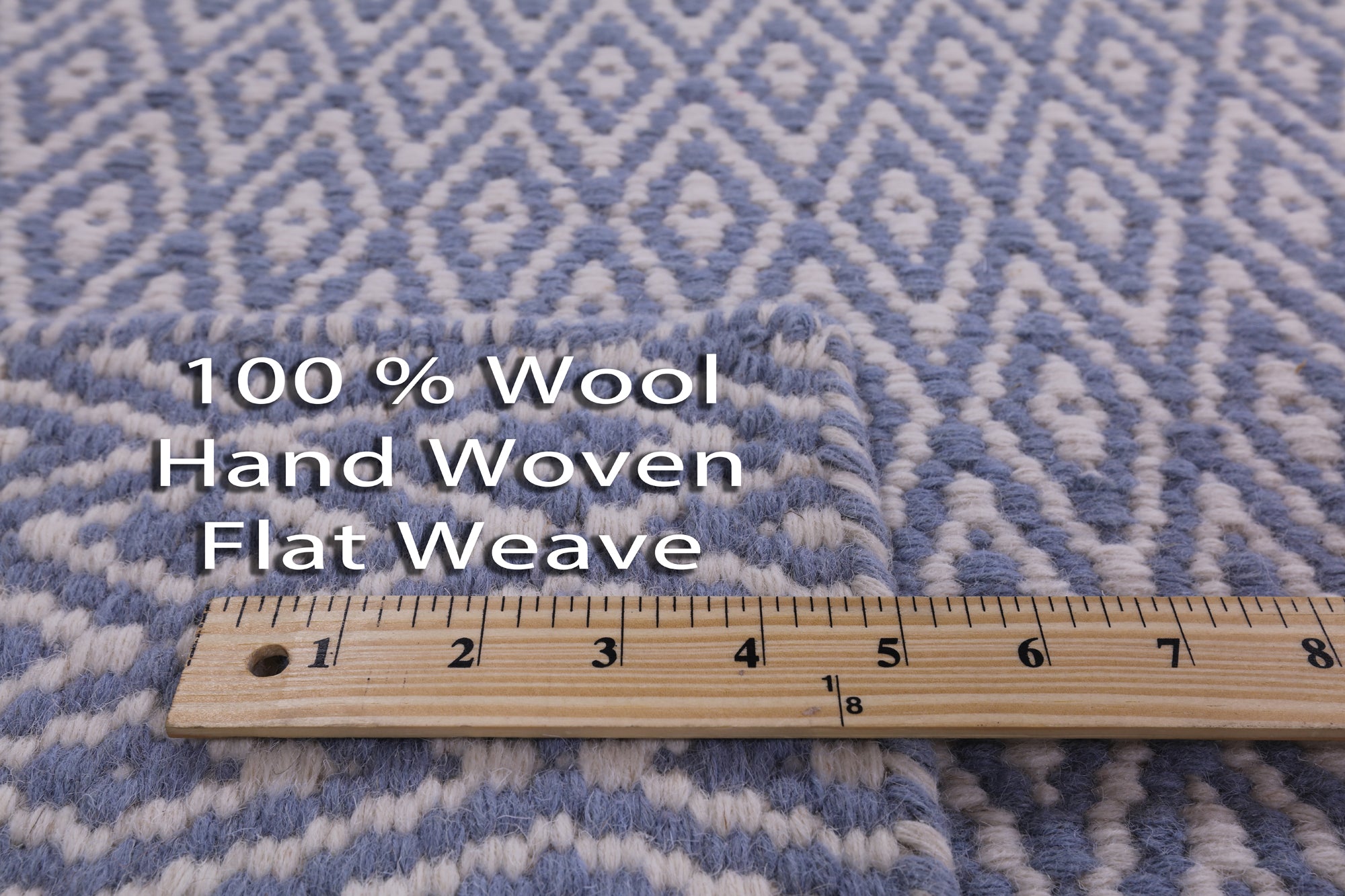 Flat Weave Wool Rug - 9' 1" X 12' 1" - Golden Nile
