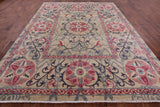 Ivory William Morris Handmade Wool Rug - 9' 1" X 12' 1" - Golden Nile