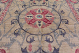 Ivory William Morris Handmade Wool Rug - 9' 1" X 12' 1" - Golden Nile