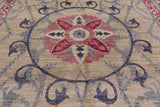 Ivory William Morris Handmade Wool Rug - 9' 1" X 12' 1" - Golden Nile