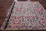 Ivory William Morris Handmade Wool Rug - 9' 1" X 12' 1" - Golden Nile