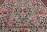 Ivory William Morris Handmade Wool Rug - 9' 1" X 12' 1" - Golden Nile