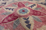 Ivory William Morris Handmade Wool Rug - 9' 1" X 12' 1" - Golden Nile