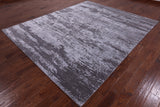 Abstract Contemporary Handmade Wool & Silk Rug - 8' 2" X 9' 10" - Golden Nile