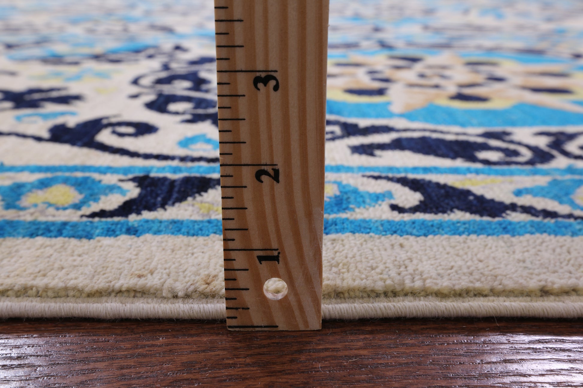 Ivory William Morris Hand Knotted Wool Rug - 8' 9" X 11' 8" - Golden Nile