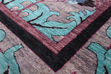 Grey William Morris Hand Knotted Wool Rug - 11' 9" X 18' 2" - Golden Nile