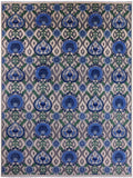 Ivory William Morris Handmade Wool Rug - 12' 1" X 15' 10" - Golden Nile