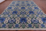 Ivory William Morris Handmade Wool Rug - 12' 1" X 15' 10" - Golden Nile