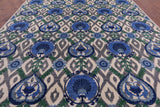 Ivory William Morris Handmade Wool Rug - 12' 1" X 15' 10" - Golden Nile