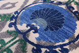 Ivory William Morris Handmade Wool Rug - 12' 1" X 15' 10" - Golden Nile