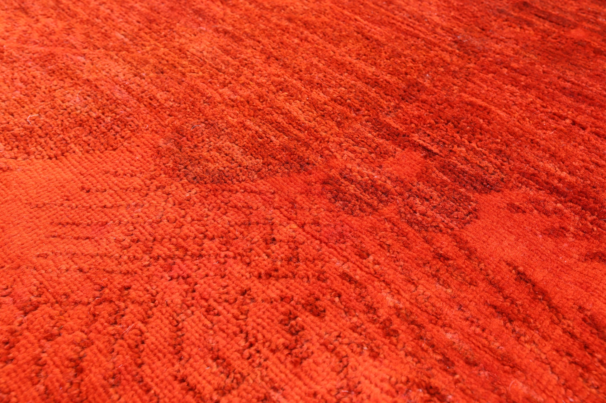 Full Pile Overdyed Hand Knotted Wool Rug - 4' 1" X 5' 10" - Golden Nile