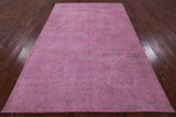 Pink Persian Overdyed Hand Knotted Wool Rug - 5' 9" X 9' 1" - Golden Nile