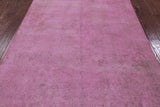 Pink Persian Overdyed Hand Knotted Wool Rug - 5' 9" X 9' 1" - Golden Nile