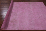 Pink Persian Overdyed Hand Knotted Wool Rug - 5' 9" X 9' 1" - Golden Nile