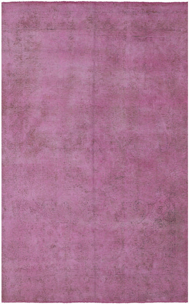 Pink Persian Overdyed Hand Knotted Wool Rug - 5' 9" X 9' 1" - Golden Nile