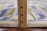 Ivory William Morris Rose Garden Hand Knotted Wool Rug - 4' 1" X 6' 3" - Golden Nile