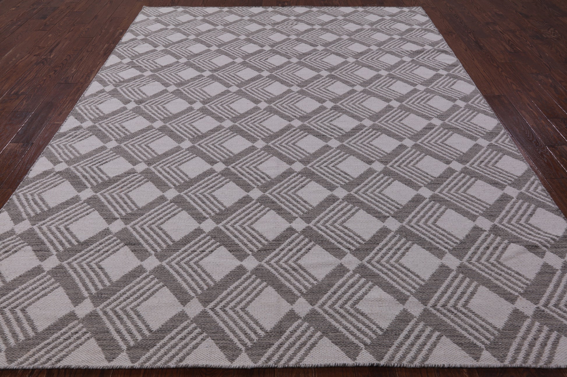 Flat Weave Wool Rug - 8' 1" X 10' 1" - Golden Nile