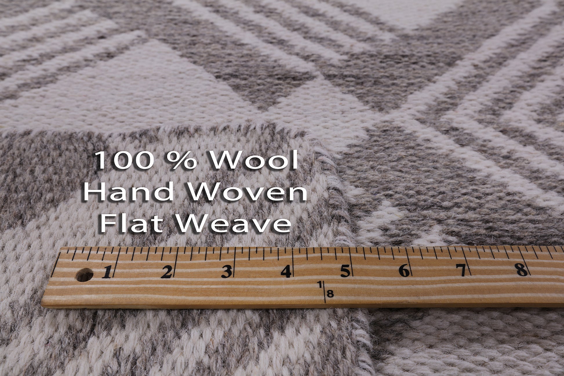 Flat Weave Wool Rug - 8' 1" X 10' 1" - Golden Nile