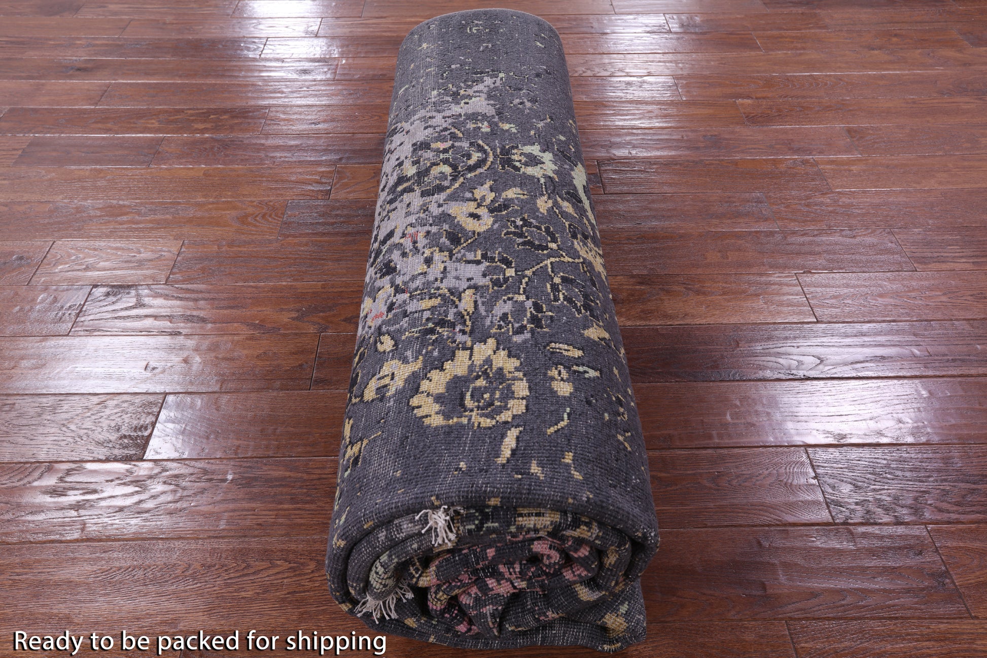 Abstract Contemporary Hand Knotted Wool & Silk Rug - 8' 2" X 10' 4" - Golden Nile