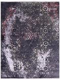 Abstract Contemporary Hand Knotted Wool & Silk Rug - 8' 2" X 10' 4" - Golden Nile