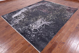 Abstract Contemporary Hand Knotted Wool & Silk Rug - 8' 2" X 10' 4" - Golden Nile