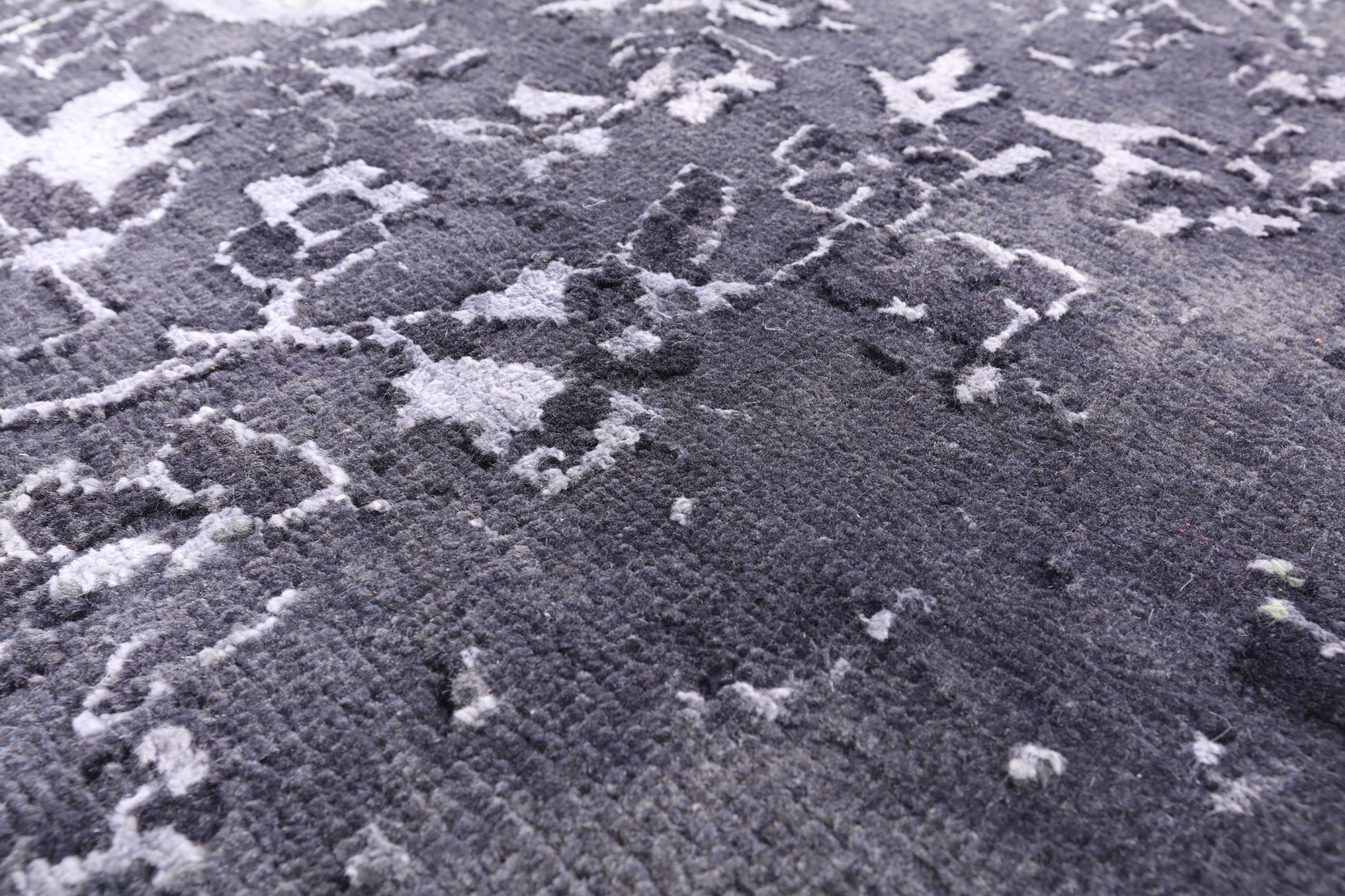 Abstract Contemporary Hand Knotted Wool & Silk Rug - 8' 2" X 10' 4" - Golden Nile