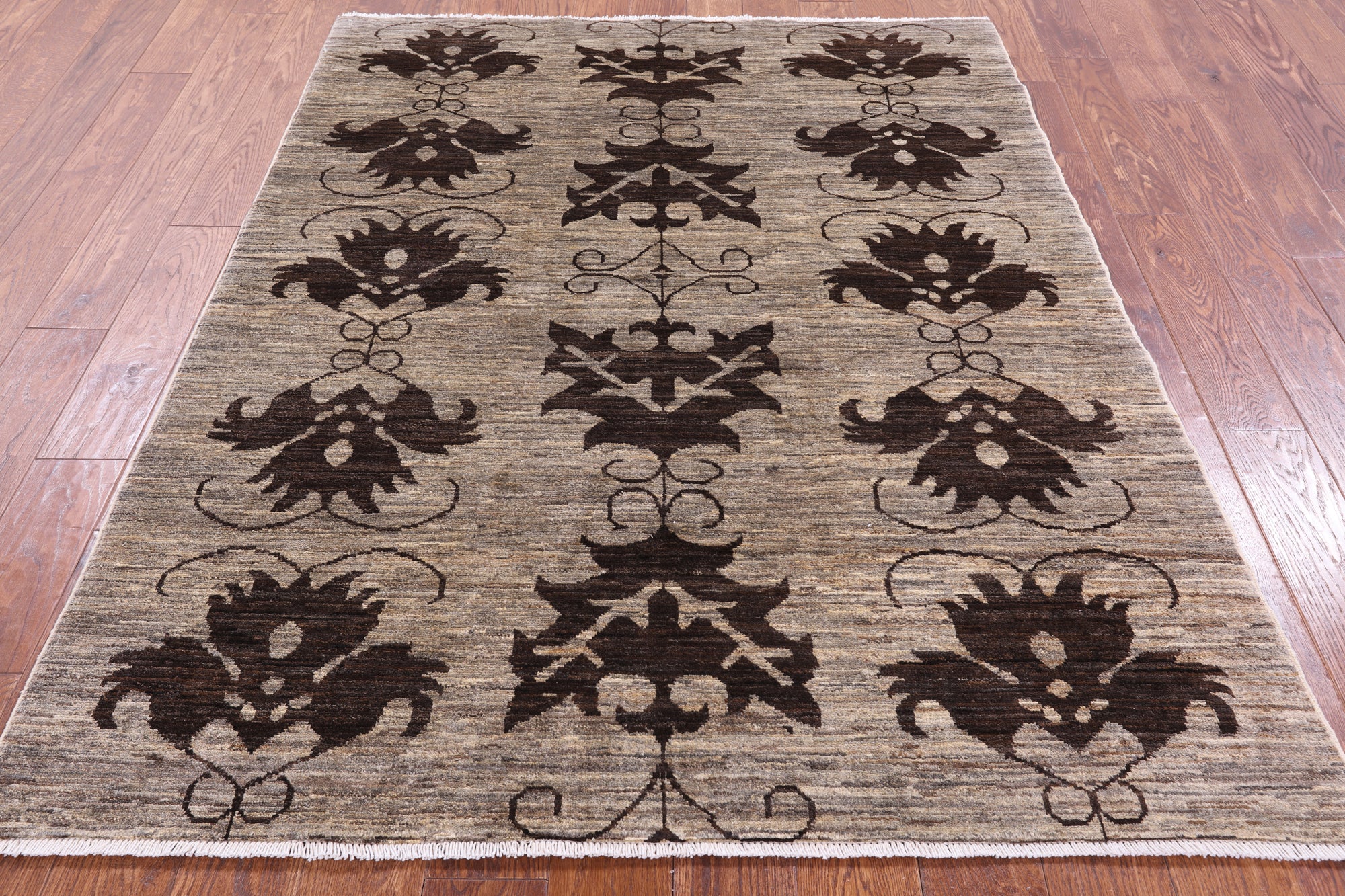 Tribal Persian Gabbeh Handmade Wool Rug - 4' 10" X 6' 5" - Golden Nile