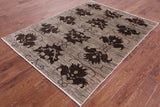 Tribal Persian Gabbeh Handmade Wool Rug - 4' 10" X 6' 5" - Golden Nile
