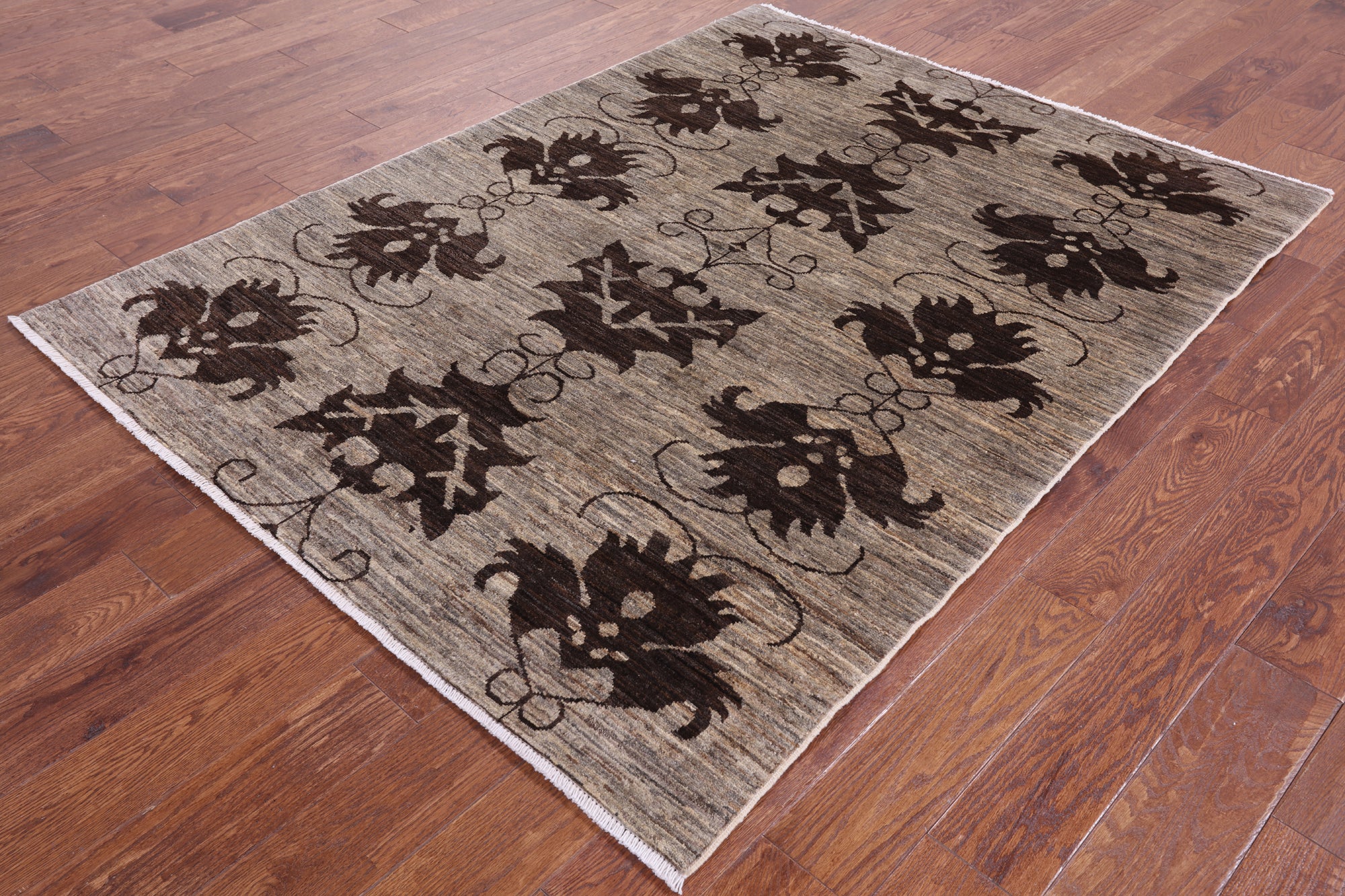 Tribal Persian Gabbeh Handmade Wool Rug - 4' 10" X 6' 5" - Golden Nile