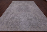 Ivory Persian Vintage White Wash Hand Knotted Wool Rug - 9' 6" X 12' 11" - Golden Nile