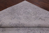 Ivory Persian Vintage White Wash Hand Knotted Wool Rug - 9' 6" X 12' 11" - Golden Nile