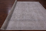 Ivory Persian Vintage White Wash Handmade Wool Rug - 9' 6" X 12' 1" - Golden Nile