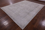 Ivory Persian Vintage White Wash Handmade Wool Rug - 9' 6" X 12' 1" - Golden Nile