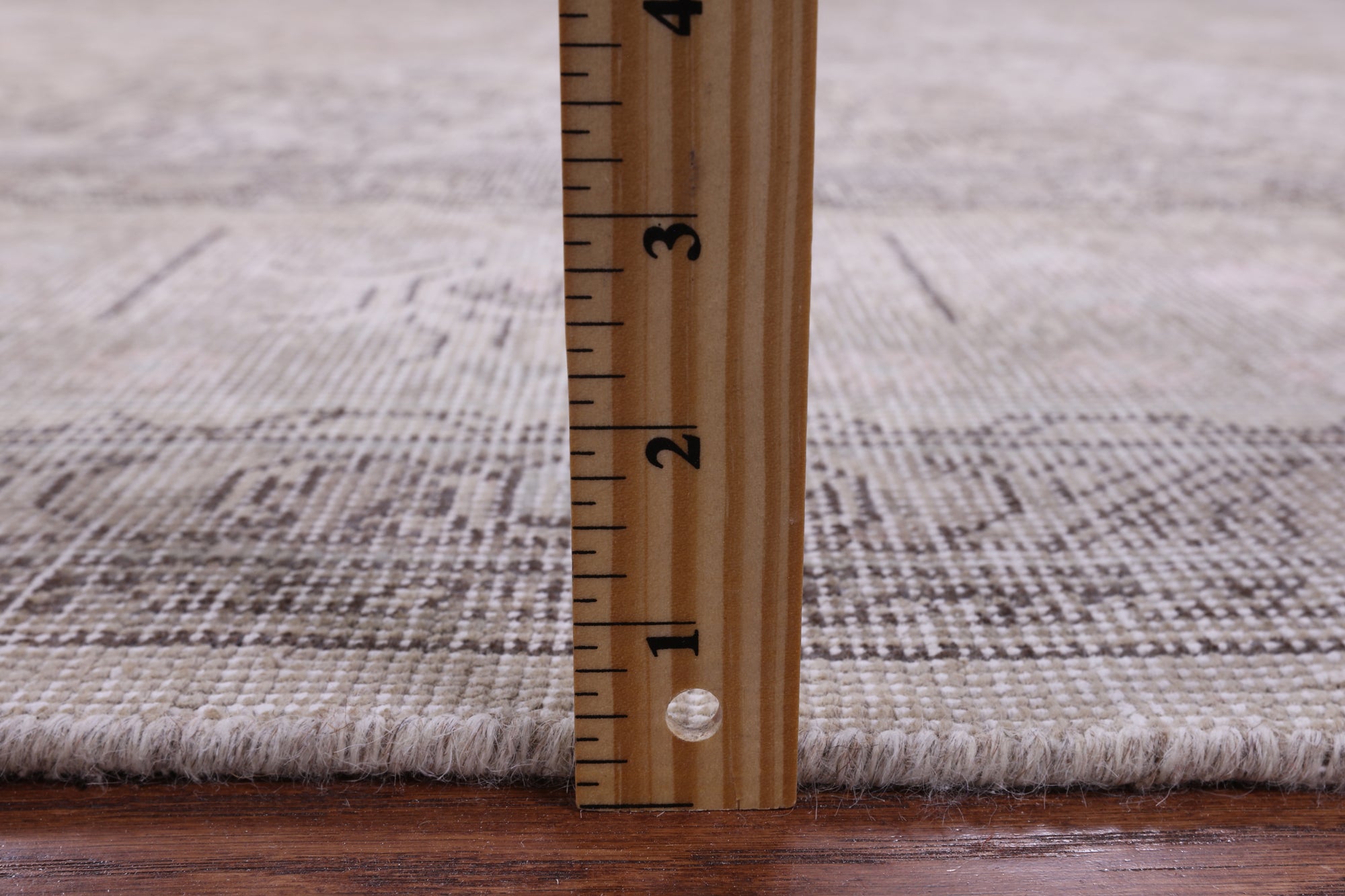 Ivory Persian Vintage White Wash Handmade Wool Rug - 9' 6" X 12' 1" - Golden Nile