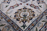 Ivory Persian Nain Hand Knotted Wool & Silk Rug - 8' 9" X 12' 5" - Golden Nile