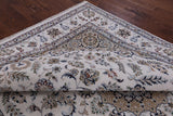 Ivory Persian Nain Hand Knotted Wool & Silk Rug - 8' 9" X 12' 5" - Golden Nile