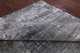 Abstract Contemporary Hand Knotted Wool & Silk Rug - 8' 11" X 12' 1" - Golden Nile