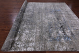 Abstract Contemporary Hand Knotted Wool & Silk Rug - 8' 11" X 12' 1" - Golden Nile