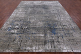 Abstract Contemporary Hand Knotted Wool & Silk Rug - 8' 11" X 12' 1" - Golden Nile