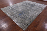 Abstract Contemporary Hand Knotted Wool & Silk Rug - 8' 11" X 12' 1" - Golden Nile