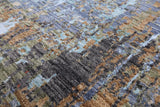 Modern Hand Knotted Wool & Silk Rug - 9' 1" X 12' 2" - Golden Nile