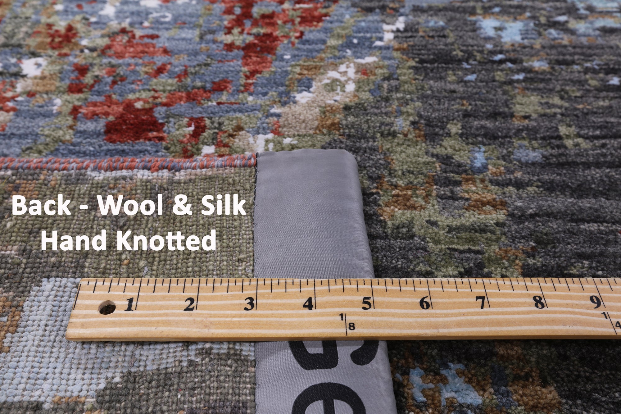 Modern Hand Knotted Wool & Silk Rug - 9' 1" X 12' 2" - Golden Nile