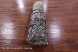 Abstract Modern Hand Knotted Wool & Silk Rug - 9' 1" X 12' 2" - Golden Nile