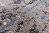 Abstract Modern Hand Knotted Wool & Silk Rug - 9' 1" X 12' 2" - Golden Nile