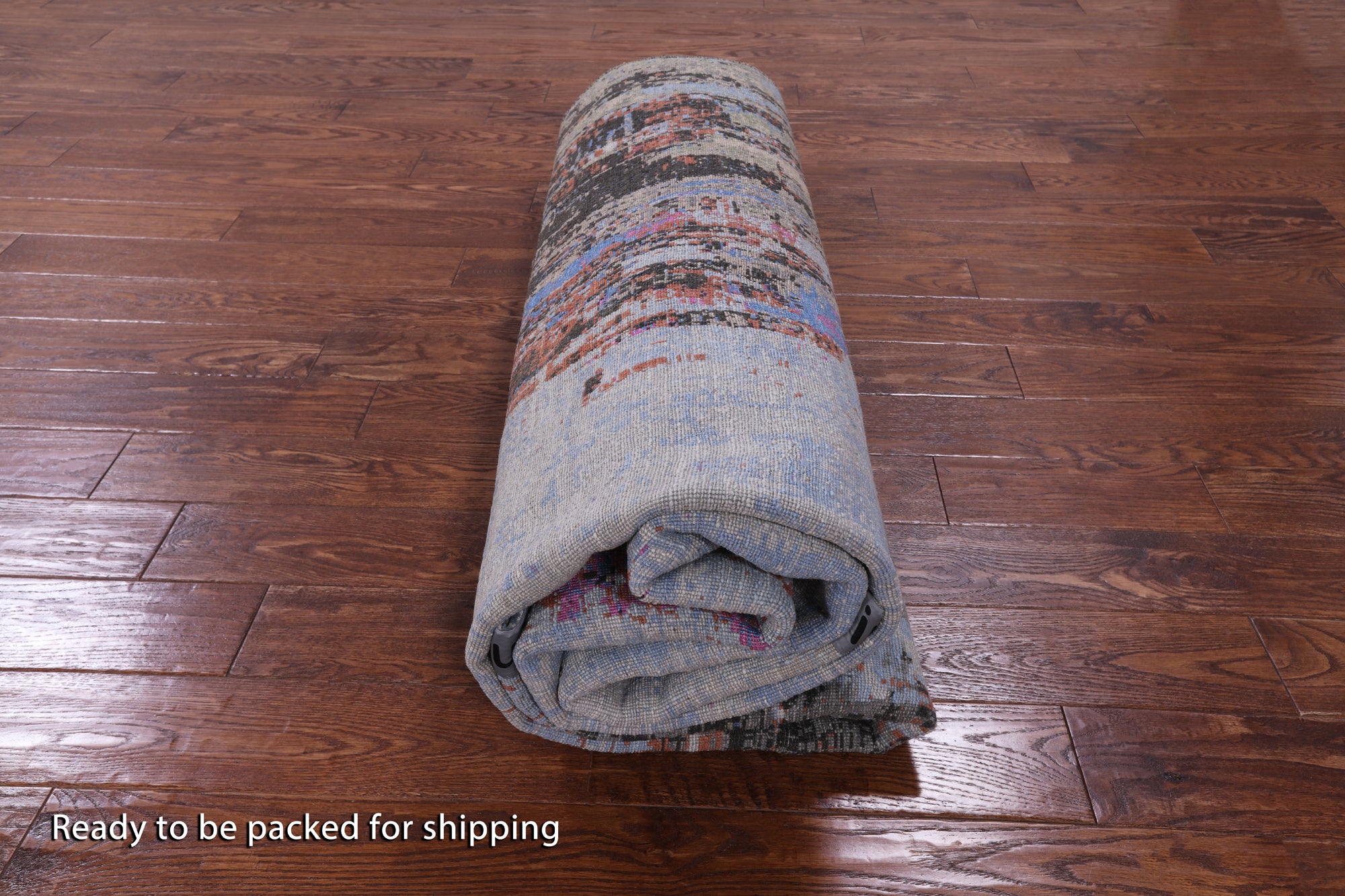 Modern Hand Knotted Wool & Silk Rug - 8' 1" X 10' 4" - Golden Nile