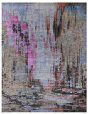 Modern Hand Knotted Wool & Silk Rug - 8' 1" X 10' 4" - Golden Nile