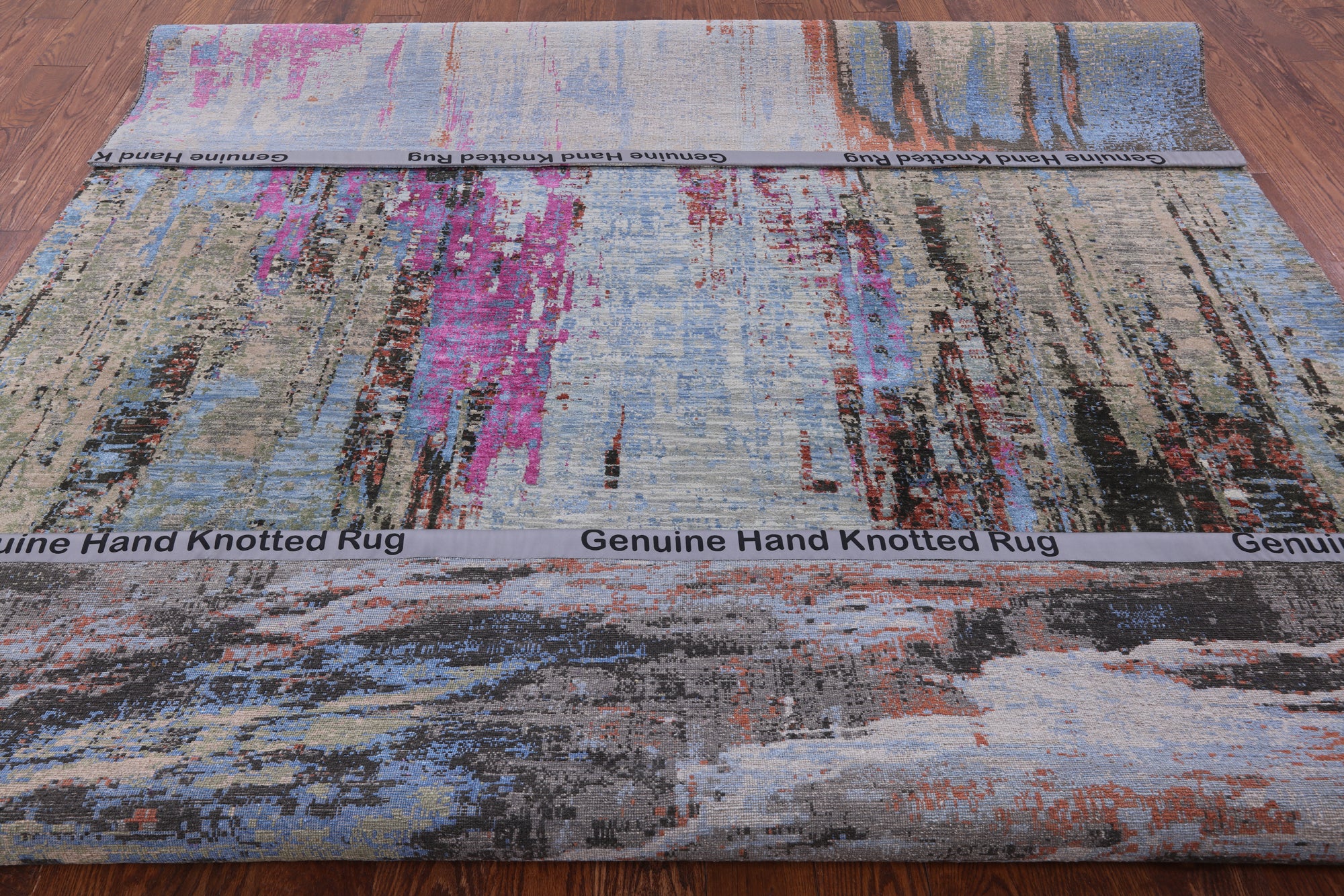 Modern Hand Knotted Wool & Silk Rug - 8' 1" X 10' 4" - Golden Nile