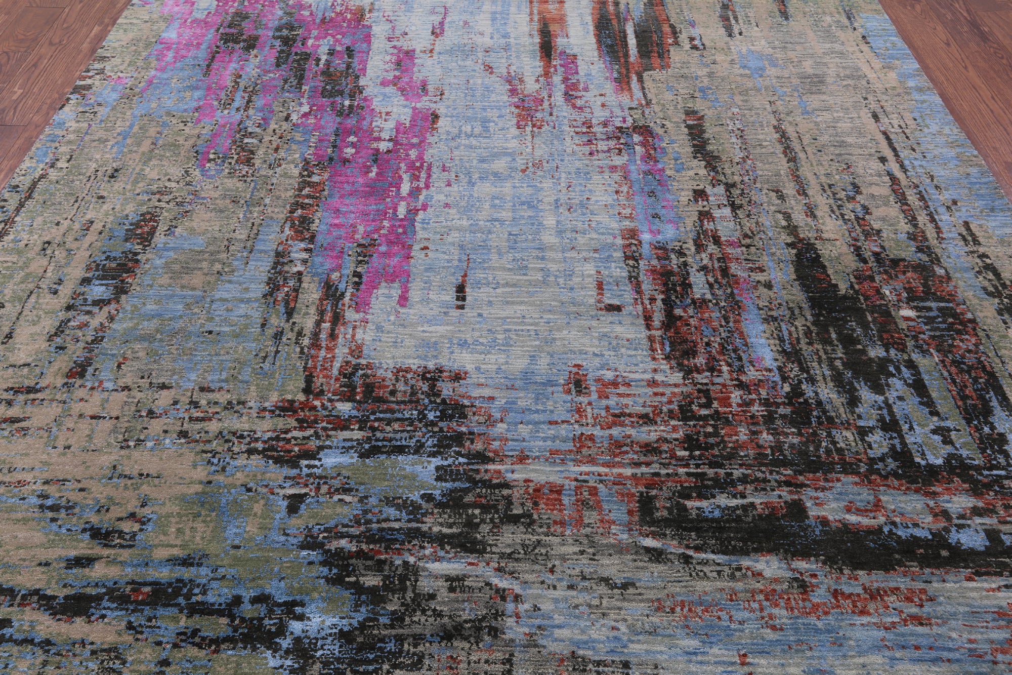 Modern Hand Knotted Wool & Silk Rug - 8' 1" X 10' 4" - Golden Nile