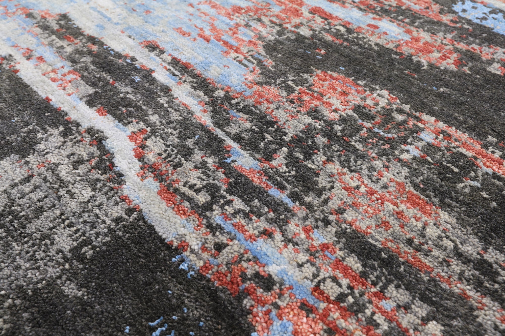 Modern Hand Knotted Wool & Silk Rug - 8' 1" X 10' 4" - Golden Nile
